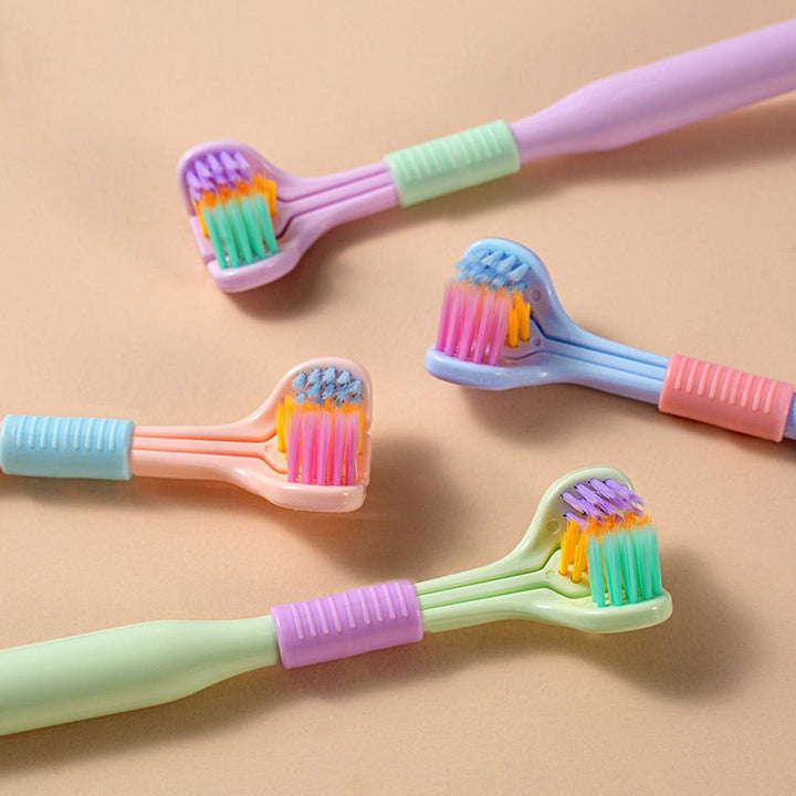 Three Sided Soft Hair Toothbrush  for Adults & Children