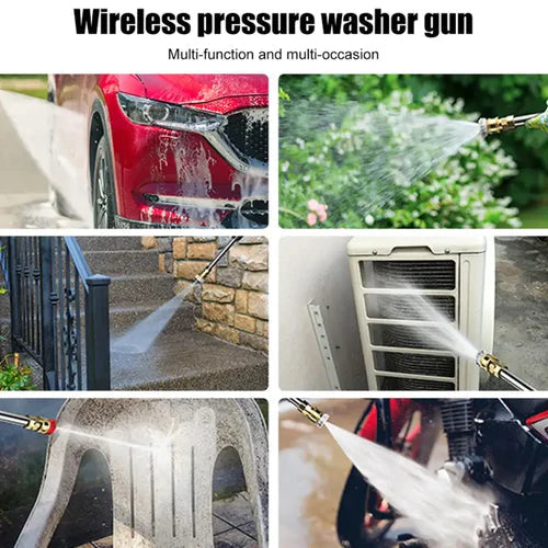 Wireless Car Washer Gun (Double Battery Included)